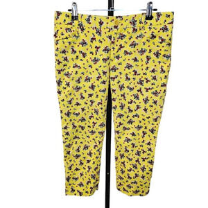 Anthropologie Cartonnier Womens Floral  Crop Pants Size 4